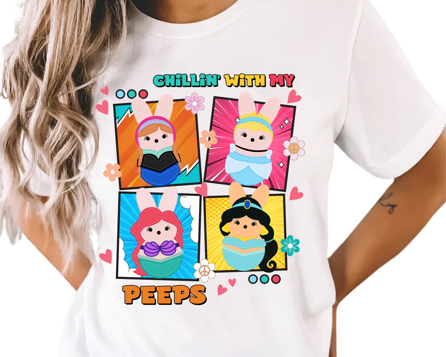 Easter / Princesses (Chillin' with My Peeps) - DTF Transfer