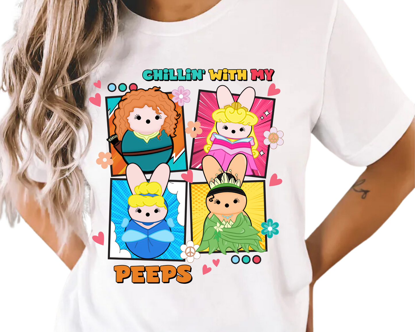 Easter / Princesses (Chillin' With My Peeps) - DTF Transfer