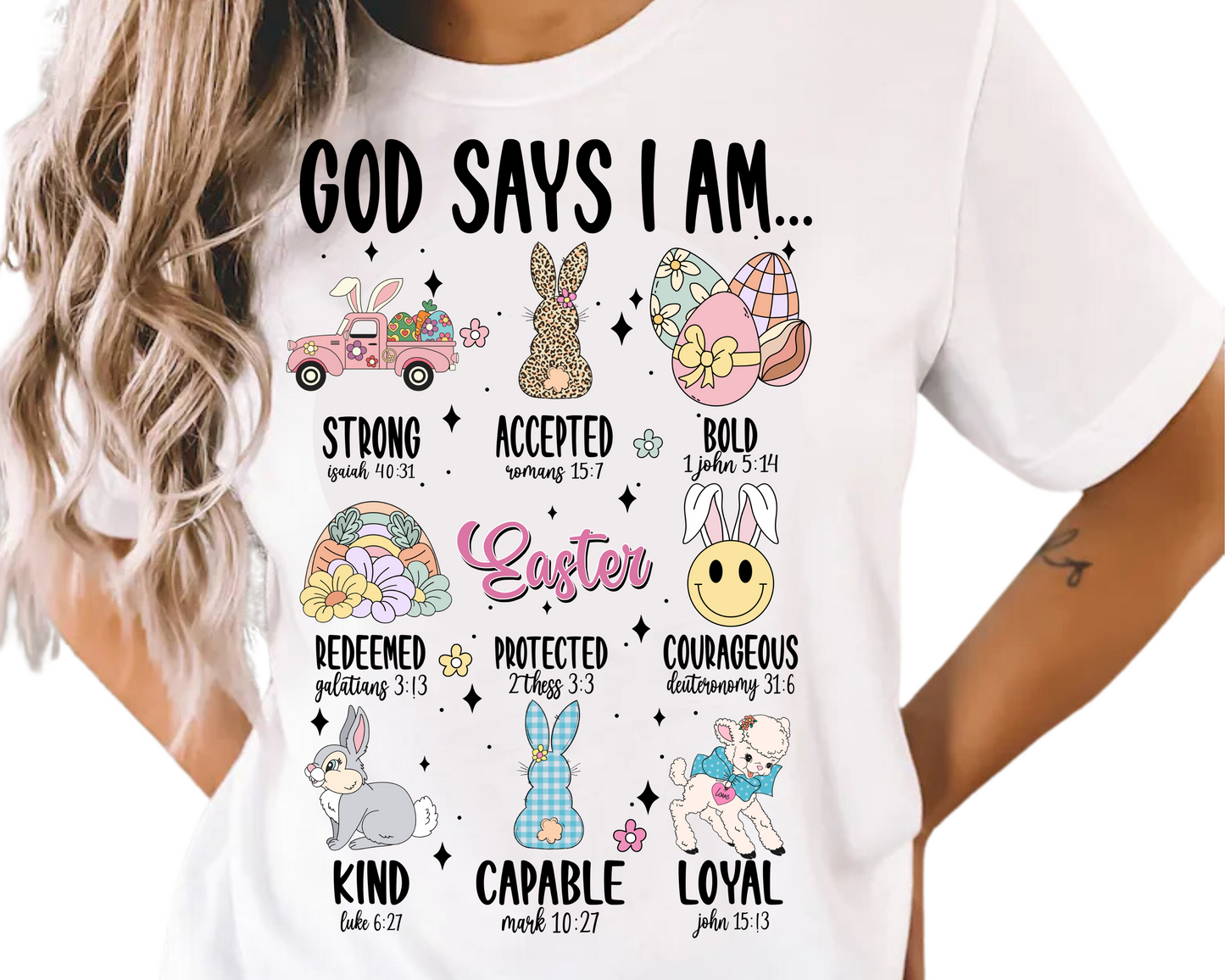 Easter / God Says I Am - DTF Transfer