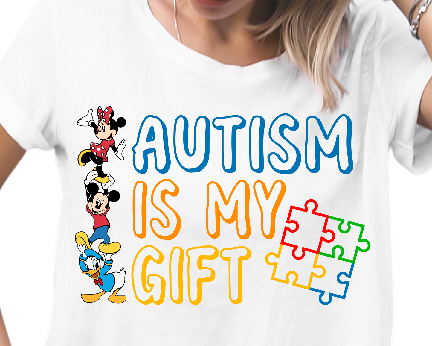 Autism / Mouse Friends (Autism Is My Gift) - Unisex T-Shirt (Copy)