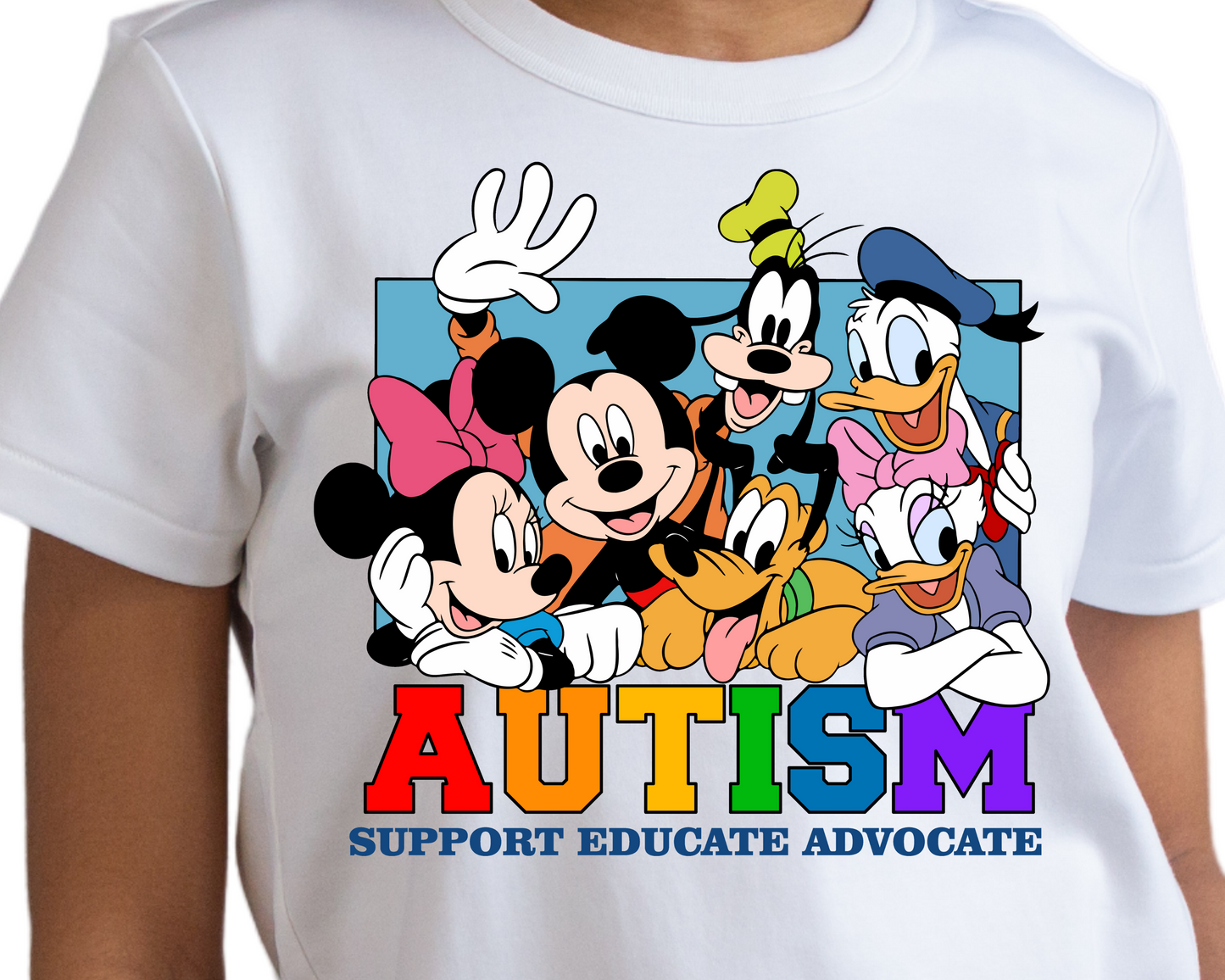 Autism / Mouse Friends (Support, Educate, Advocate) - Unisex T-Shirt