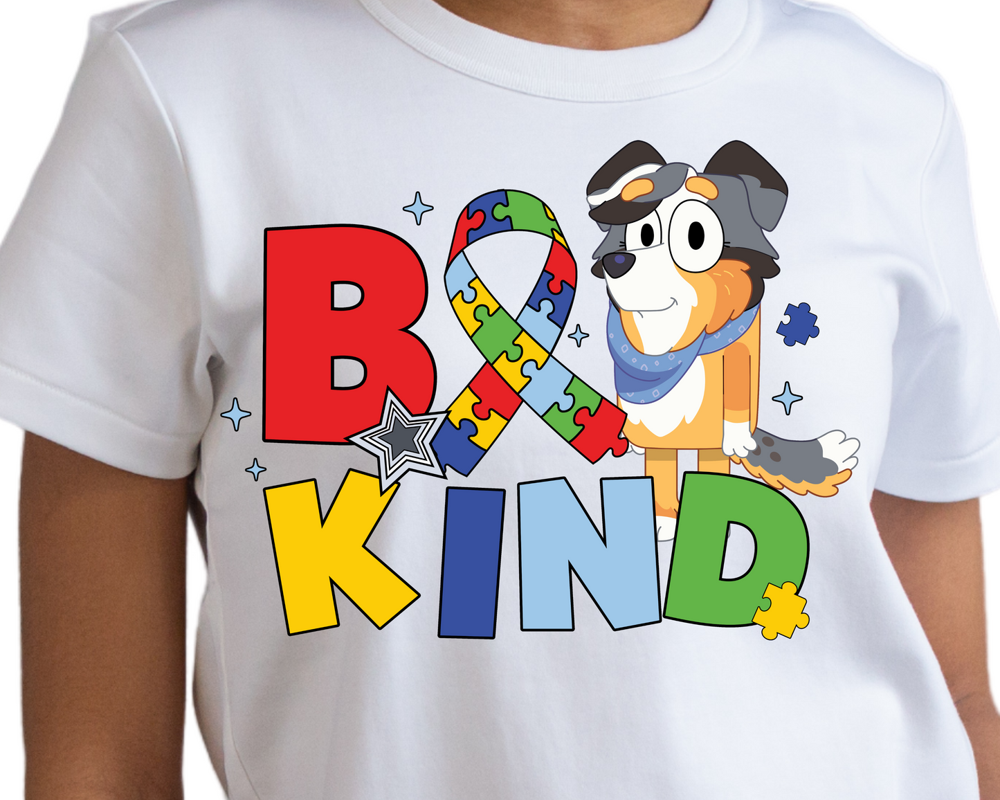 Autism / Blue Dog Friends (Be Kind) - DTF Transfer