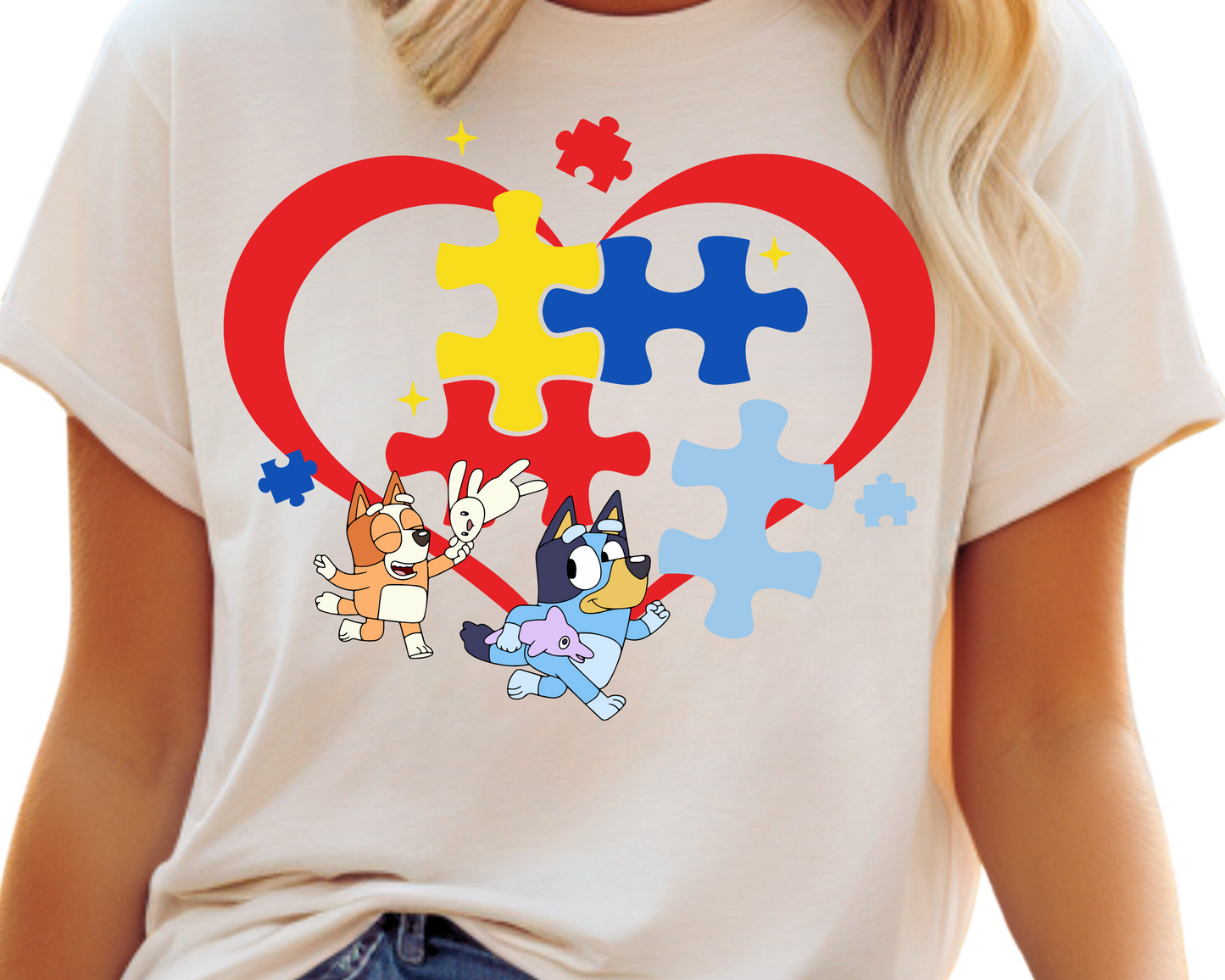 Autism / Blue Dog Friends - Unisex T-Shirt