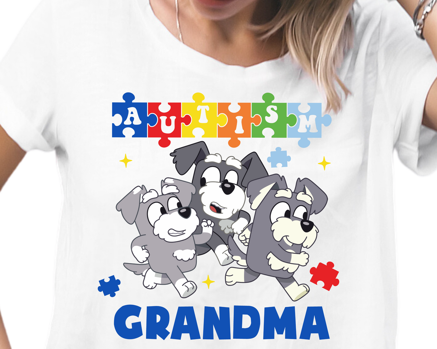 Autism / Grandma (Dog Friends) - Unisex T-Shirt