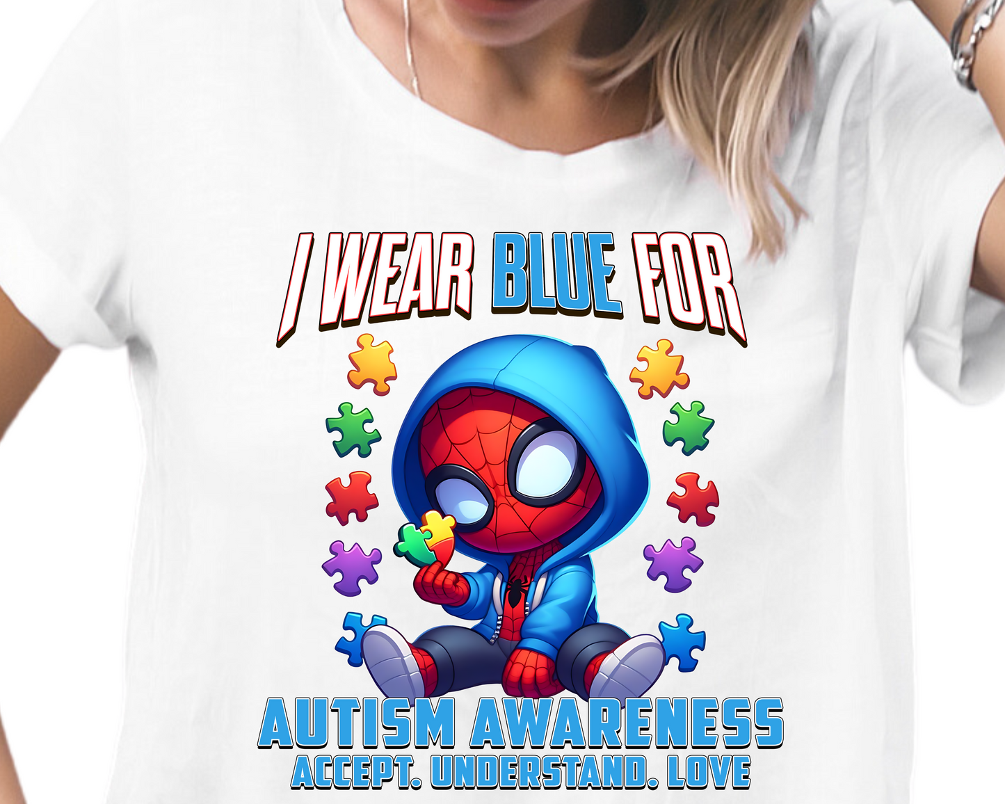 Autism / Super Spider (I Wear Blue) - Unisex T-Shirt