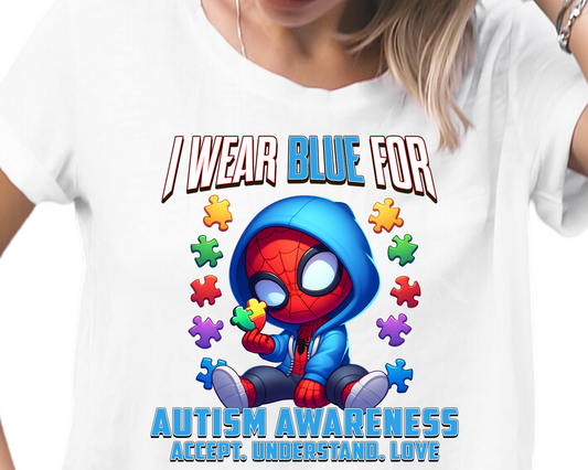 Autism / Super Spider (I Wear Blue) - DTF Transfer