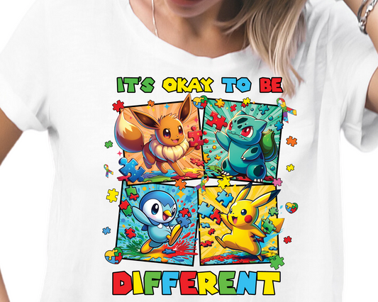 Autism / Cartoon Characters (It's Ok To Be Different) - DTF Transfer