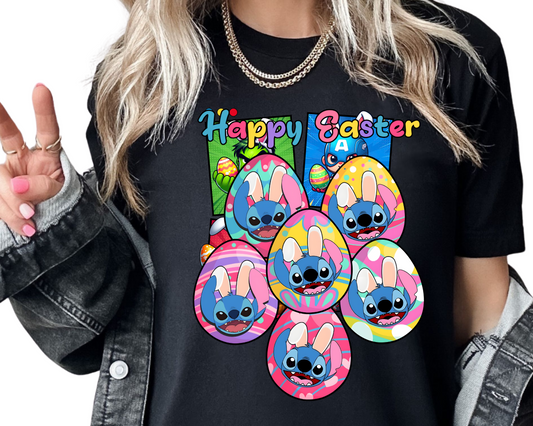 Easter / Blue Alien (Easter Egg Collage) - Unisex T-Shirt