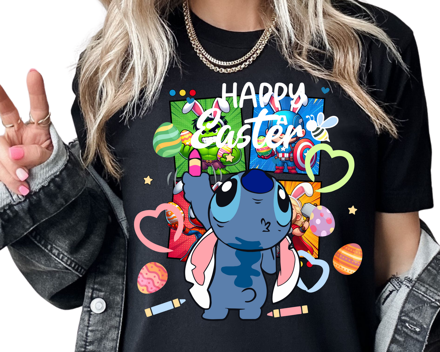 Easter / Blue Alien (Happy Easter) - Unisex T-Shirt