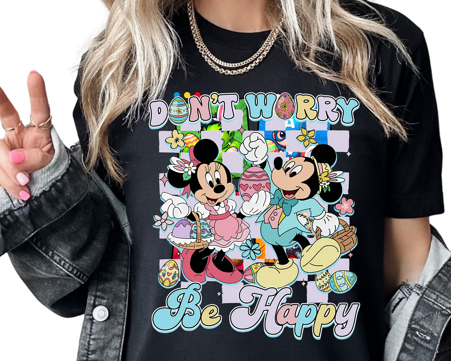 Easter / Mouse Friends (Don't Worry, Be Hoppy) - DTF Transfer