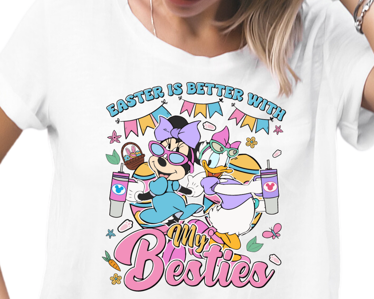 Easter / Girl Mouse & Girl Duck (Besties) - DTF Transfer