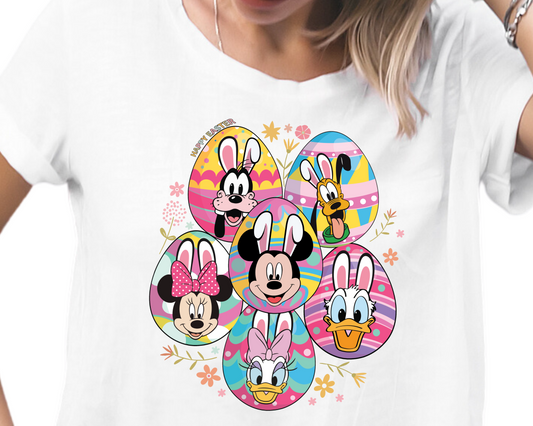 Easter / Mouse Friends (Egg Collage) - Unisex T-Shirt