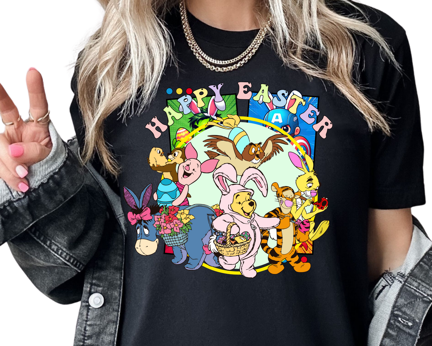 Easter / Yellow Bear & Friends (Happy Easter) - Unisex T-Shirt