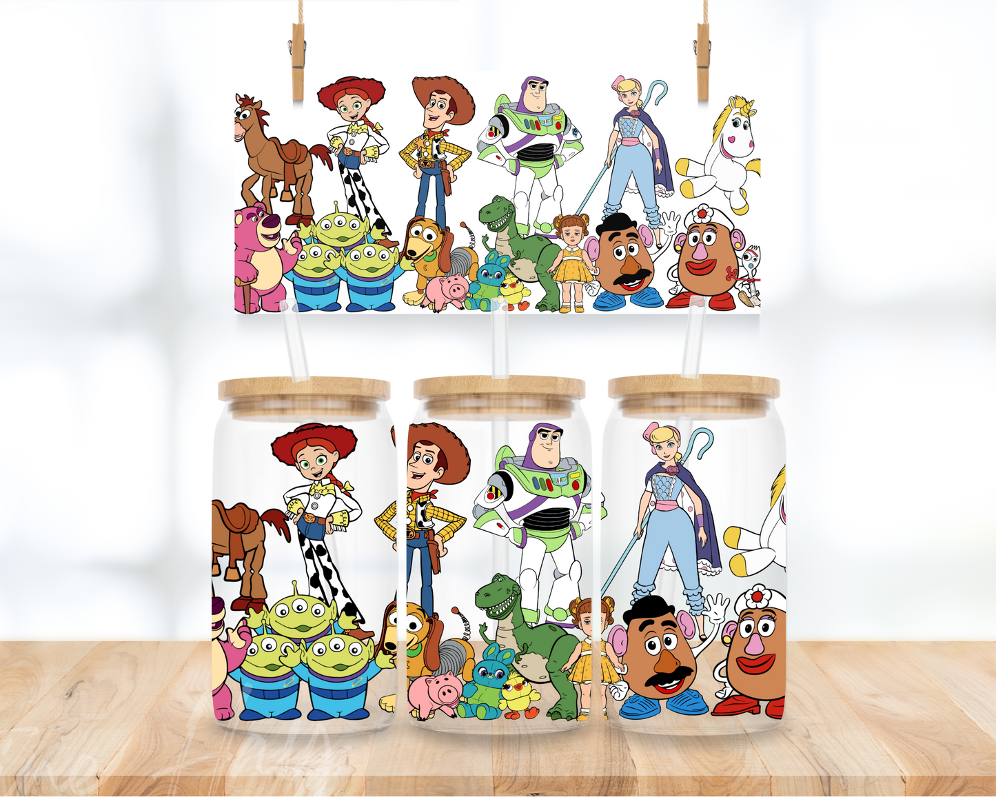 Talking Toys Movie - 16 oz. UV DTF Cup Wrap