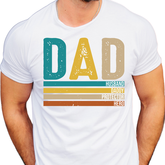 Dad / Husband, Daddy, Protector, Hero - Unisex T-Shirt