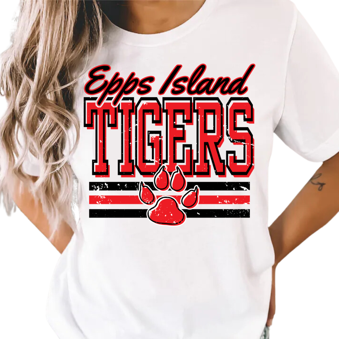 Tigers Grunge (T-Shirt) - Epps Island *CHOOSE PICK UP AT EPPS ISLAND*