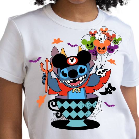 Spooky Blue Alien - DTF Transfer