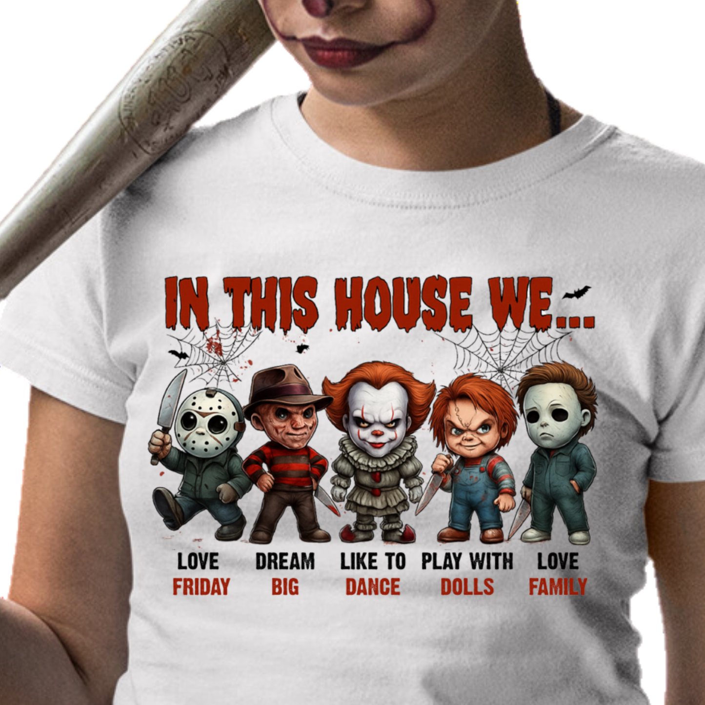 In This House We.... Horror Characters - Unisex T-Shirt