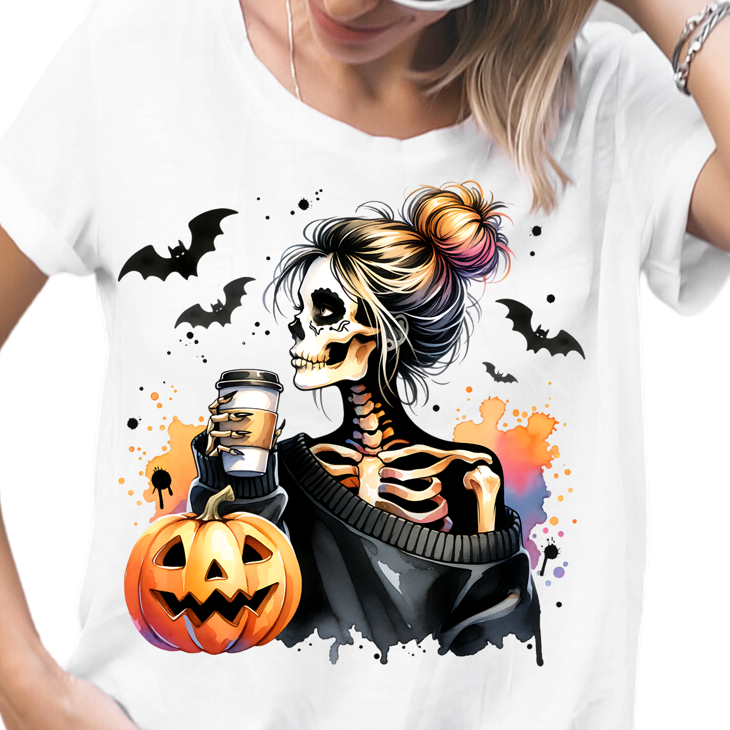 Spooky Coffee Girl - Unisex T-Shirt