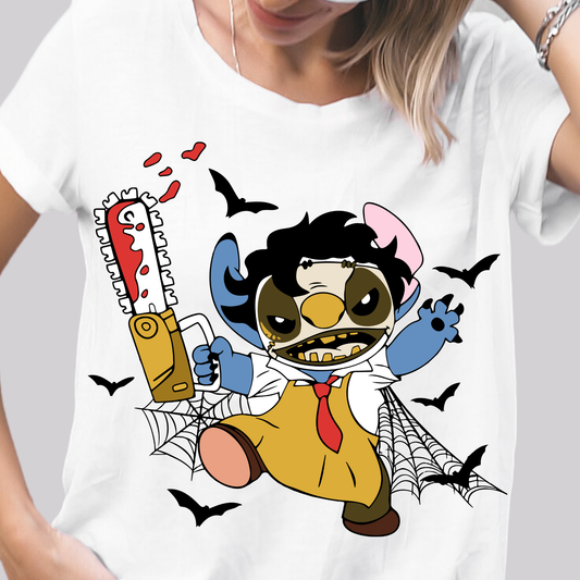 Blue Alien (Chainsaw) - DTF Transfer