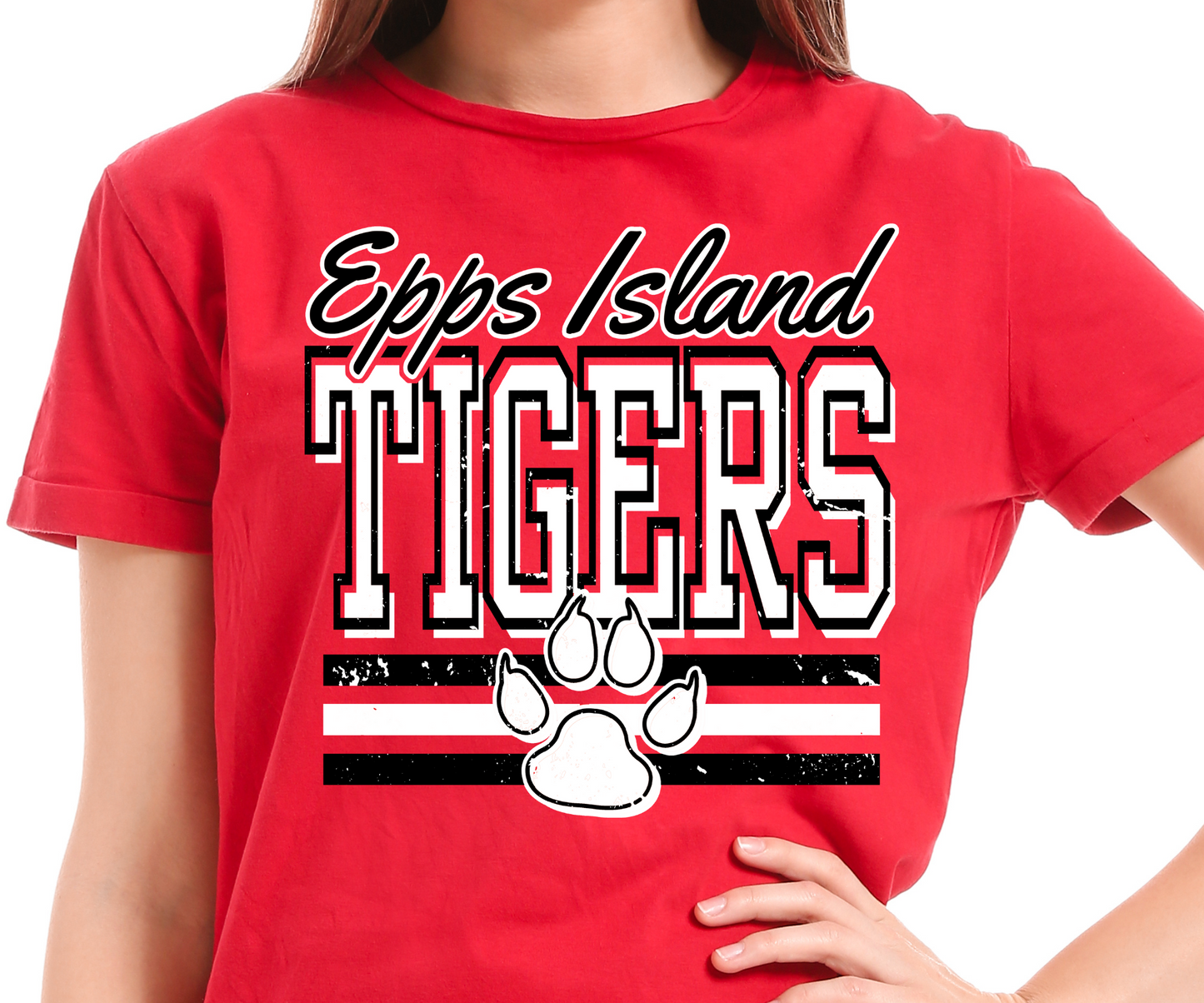 Tigers Grunge (T-Shirt) - Epps Island *CHOOSE PICK UP AT EPPS ISLAND*