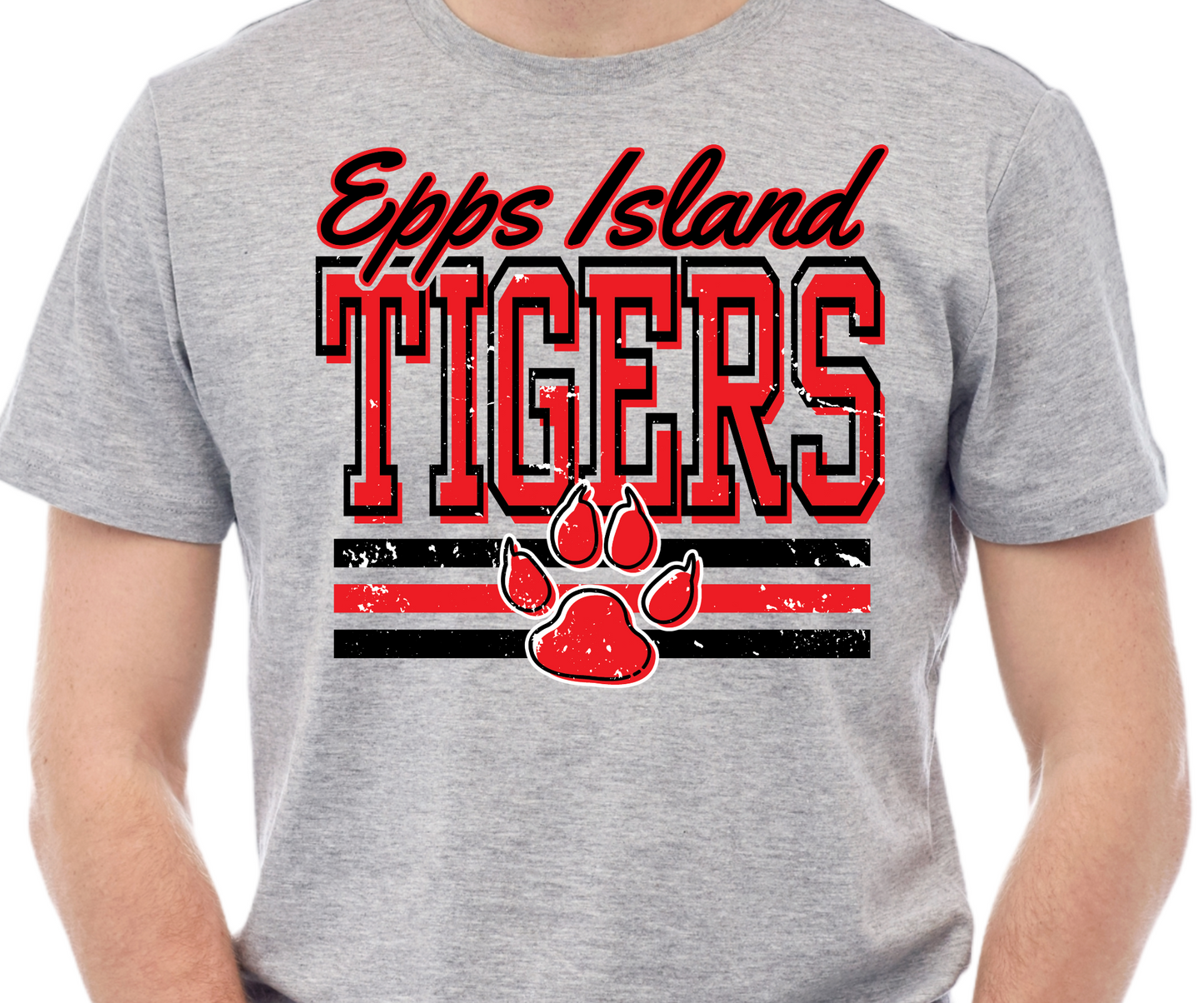 Tigers Grunge (T-Shirt) - Epps Island *CHOOSE PICK UP AT EPPS ISLAND*