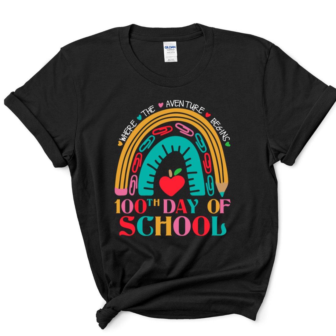 Where The Adventure Begins, 100th Day Of School - Unisex T-Shirt