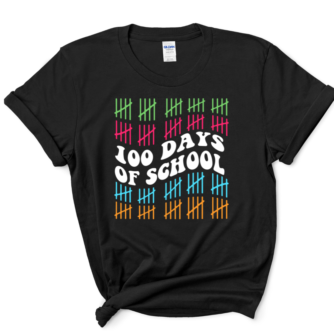 100 Days Of School, Tally Marks - Unisex T-Shirt