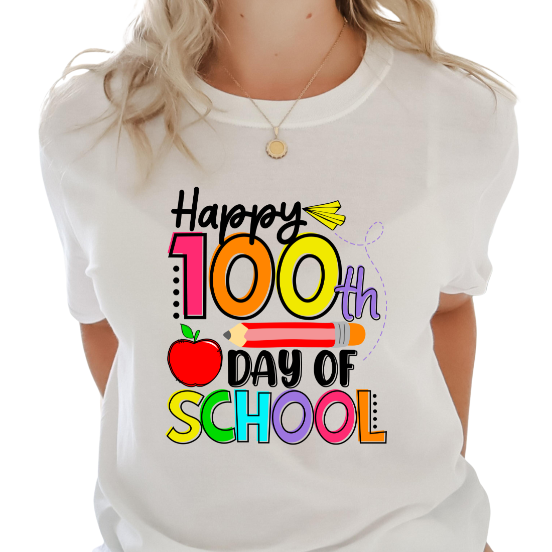 Happy 100 Days Of School Bright - Unisex T-Shirt