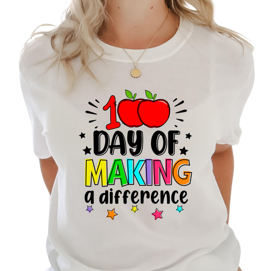 100 Days Of Making A Difference, Stars - Unisex T-Shirt