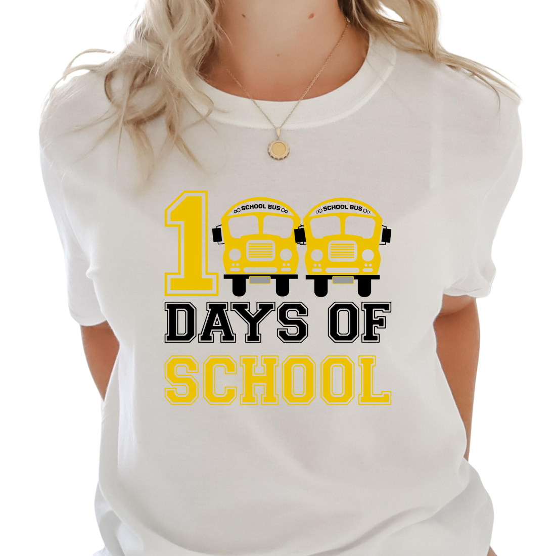 100 Days Of School, Bus - Unisex T-Shirt