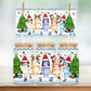 Christmas Blue Dog & Friends - 16 oz. UV DTF Cup Wrap