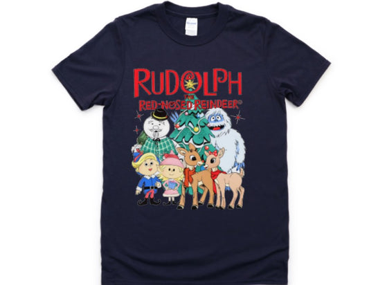 Vintage Reindeer with a Colored Nose - Unisex T-Shirt