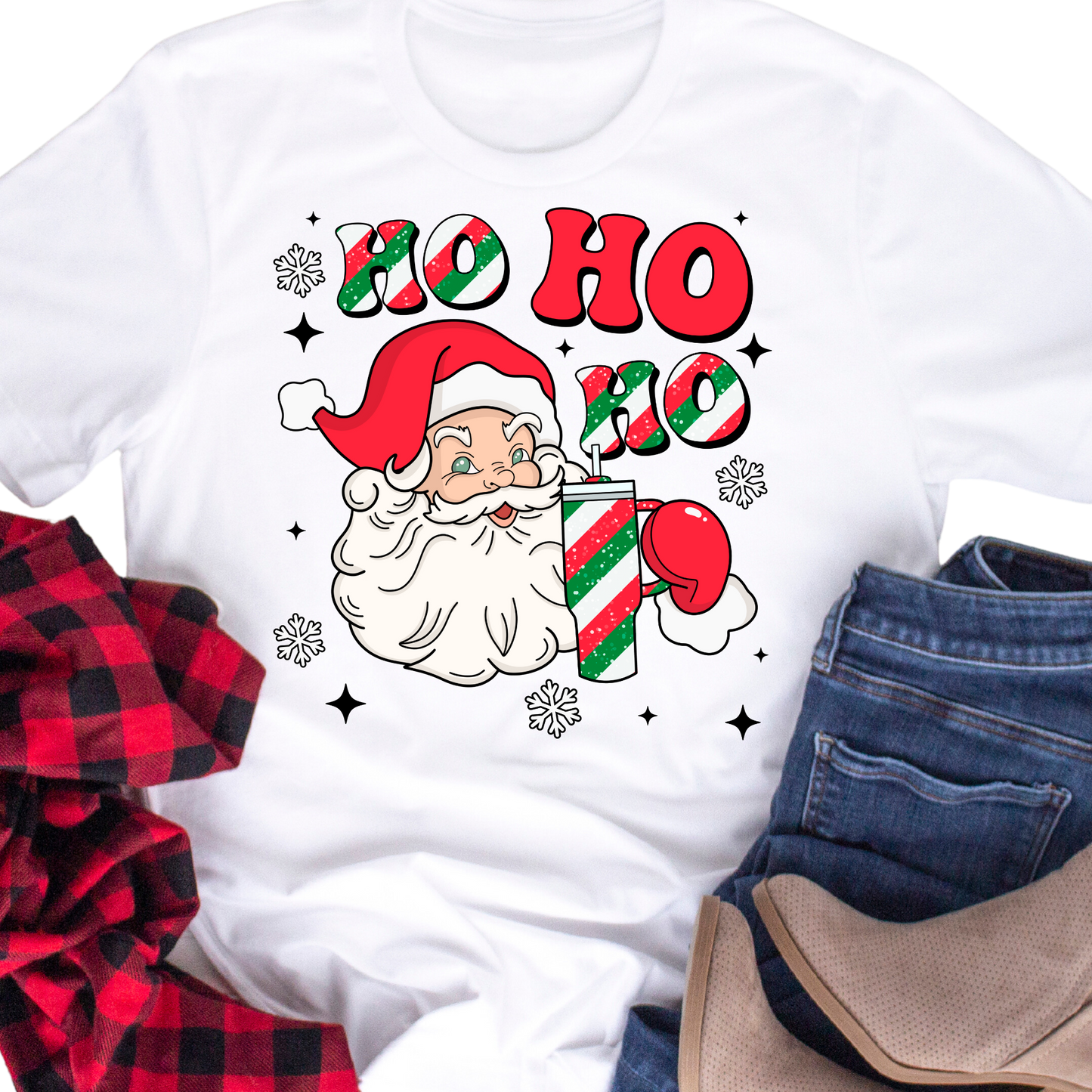 Ho, Ho, Ho with Fanley Cup - Unisex T-Shirt