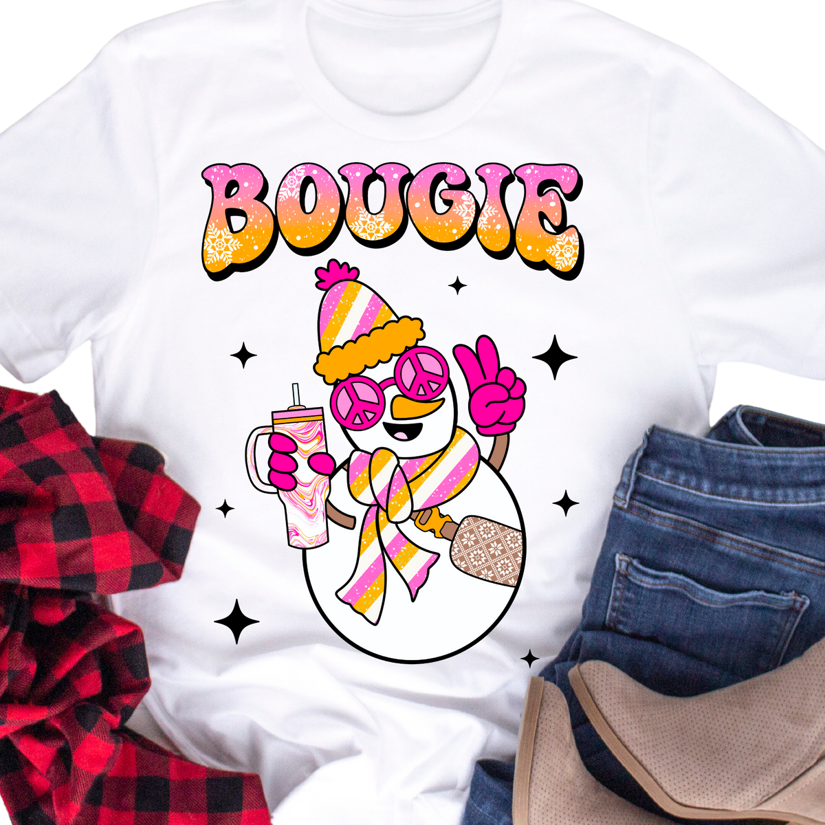 Bougie Snowman - DTF Transfer