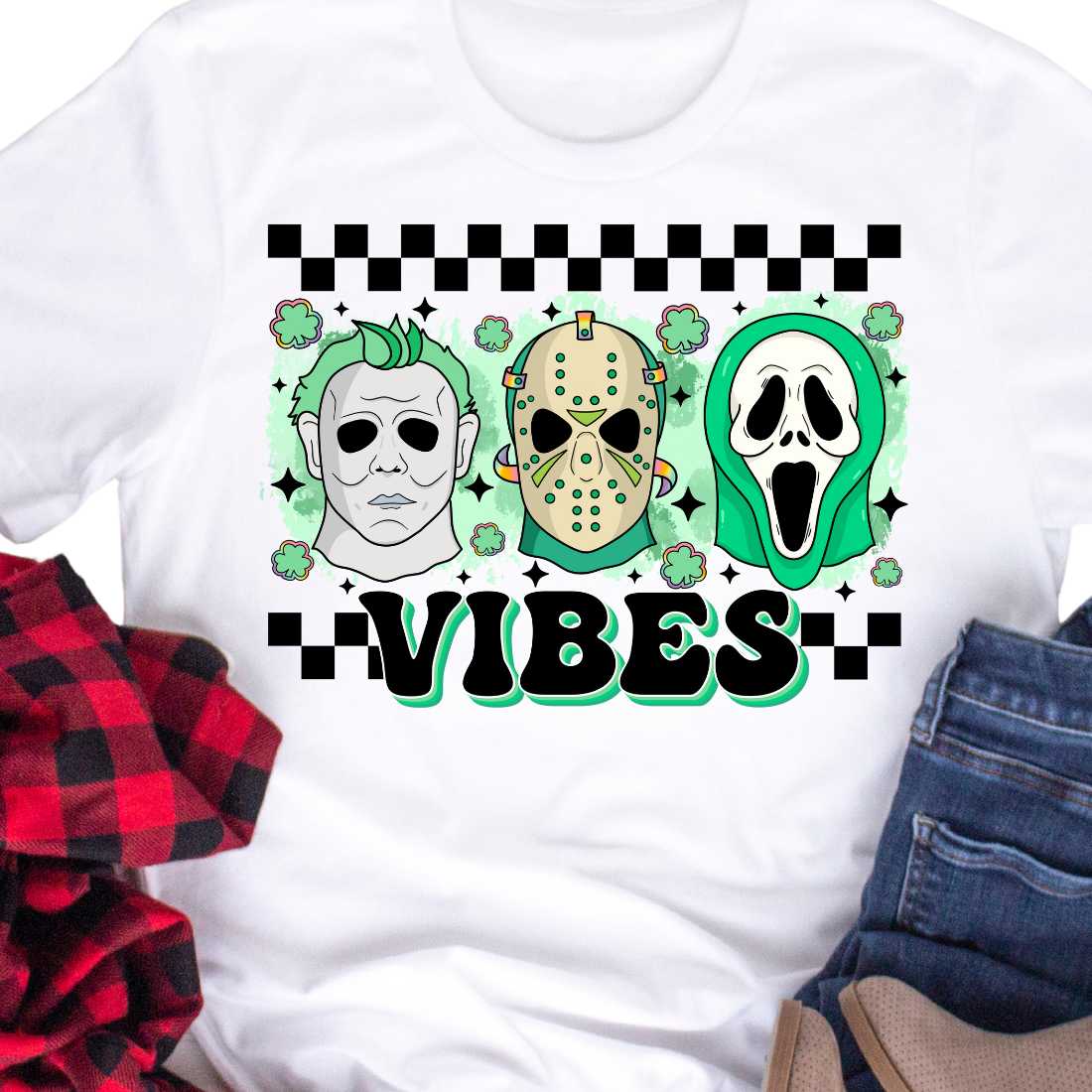 Horror Vibes / Shamrocks - Unisex T-Shirt