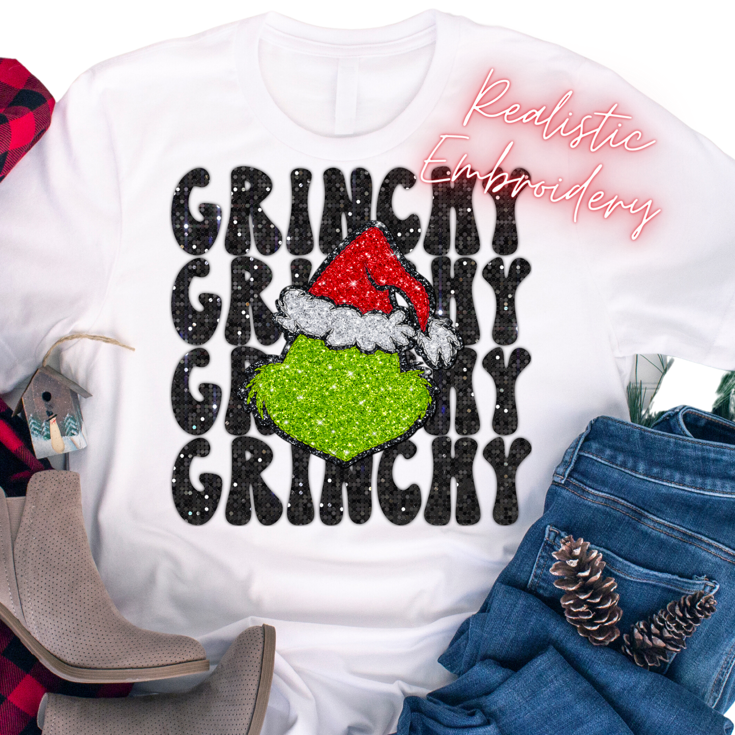 Grnchy / Faux Embroidery - Unisex T-Shirt