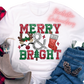 Faux Embroidery & Sequin / Merry & Bright - DTF Transfer