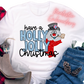 Faux Embroidery & Sequin / Have a Holly Jolly Christmas - DTF Transfer