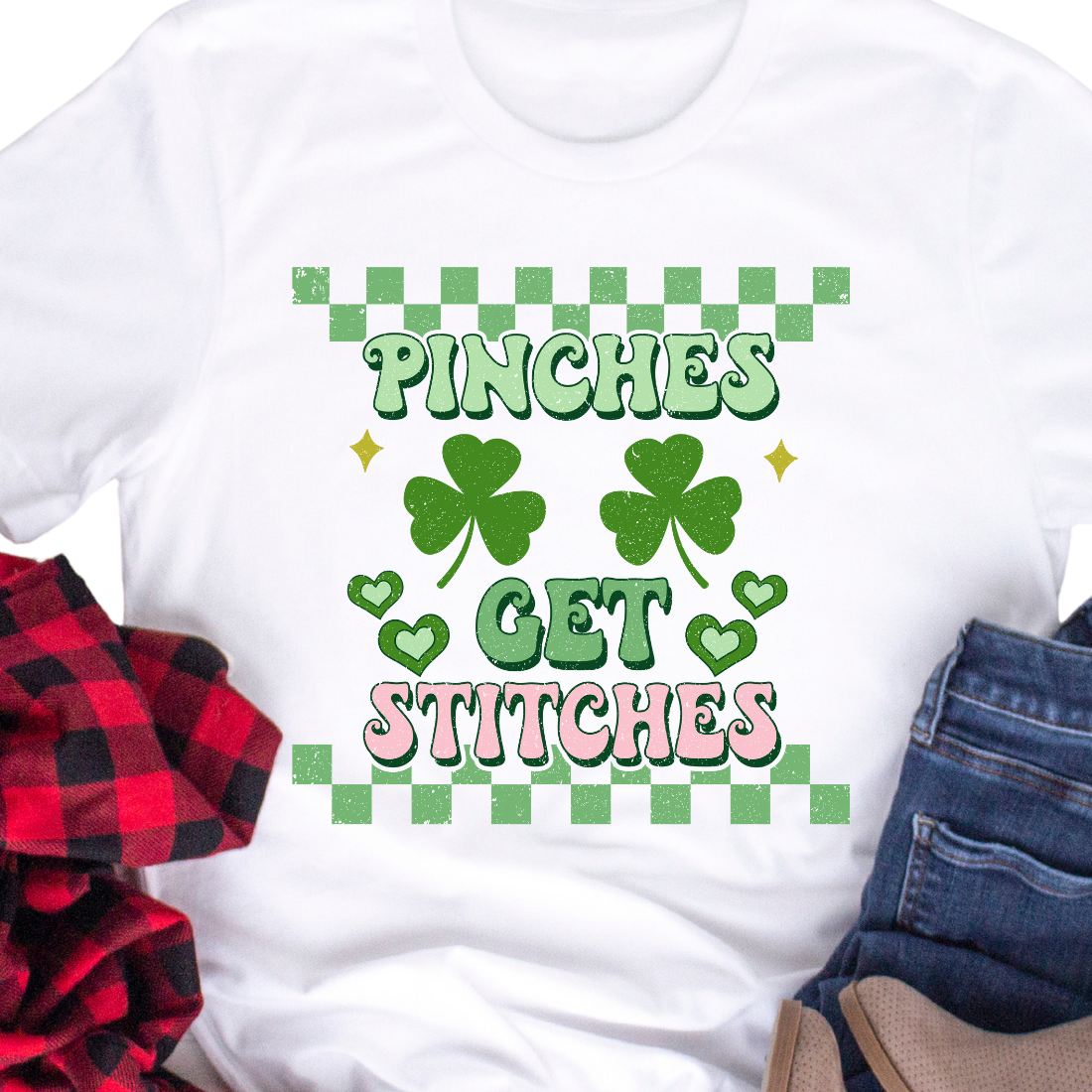 Pinches Get Stitches / Checkered Board - DTF Transfer