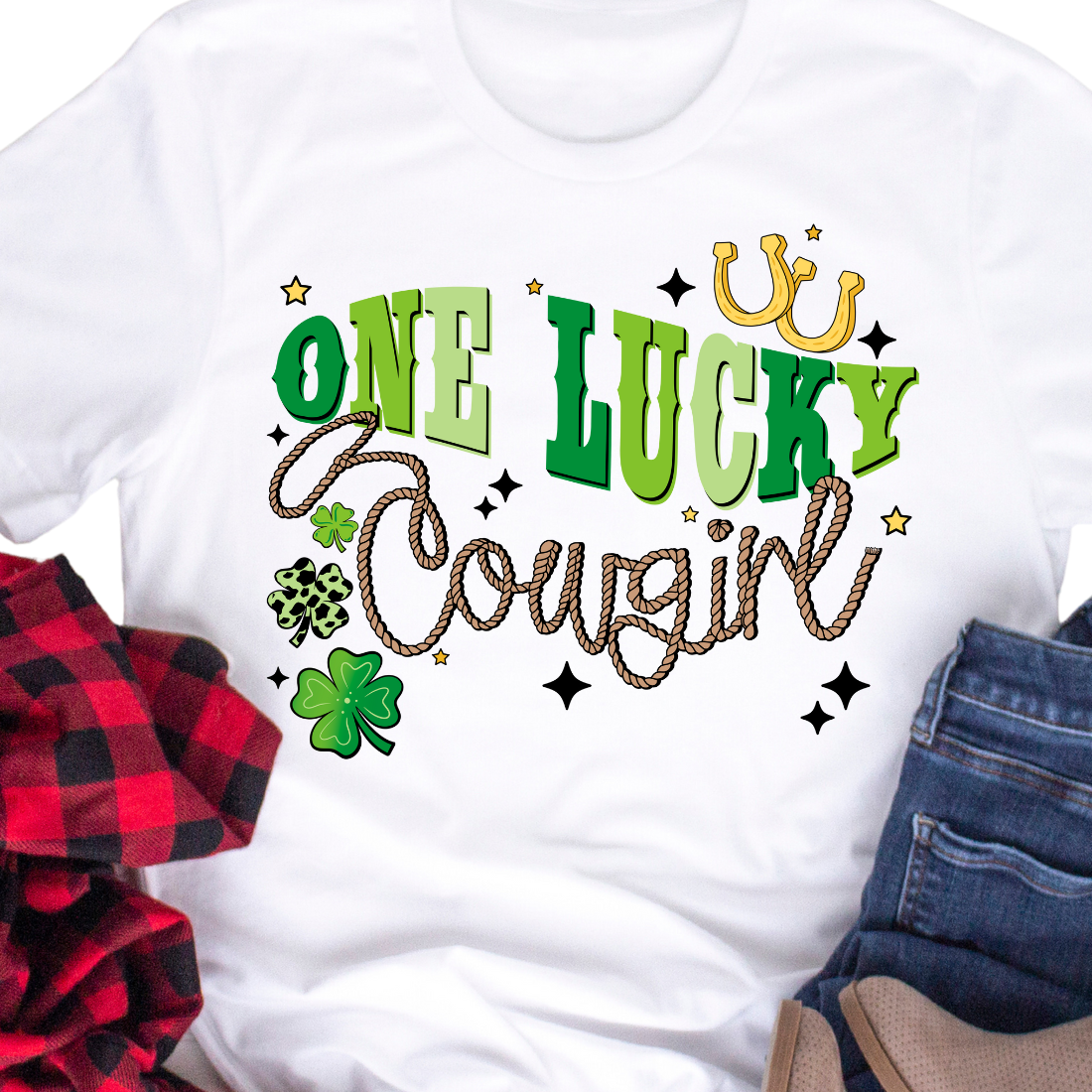 One Lucky Cowgirl - Unisex T-Shirt