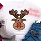 Red Nose Reindeer / Faux Embroidery - Unisex T-Shirt