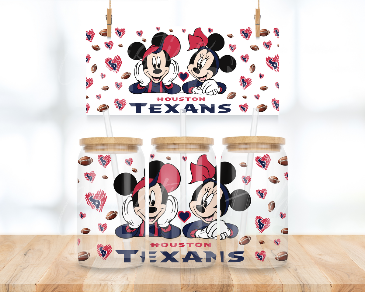 Texas Football Mouse - 16 oz. UV DTF Cup Wrap