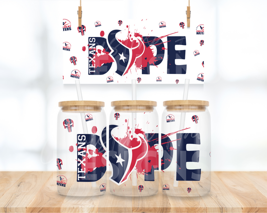 Texas Football Dope - 16 oz. UV DTF Cup Wrap