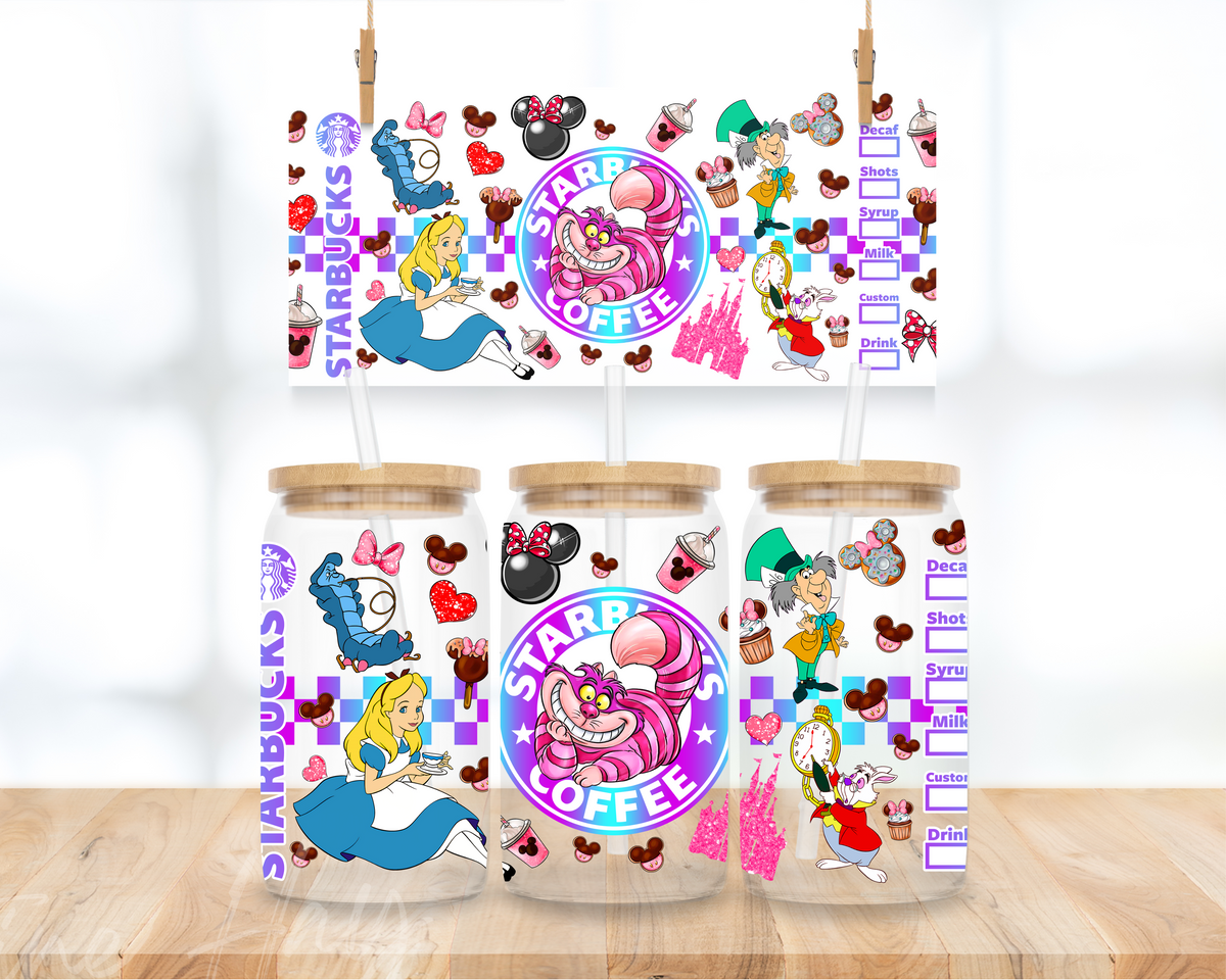 Wonderland Collage - 16 oz. UV DTF Cup Wrap