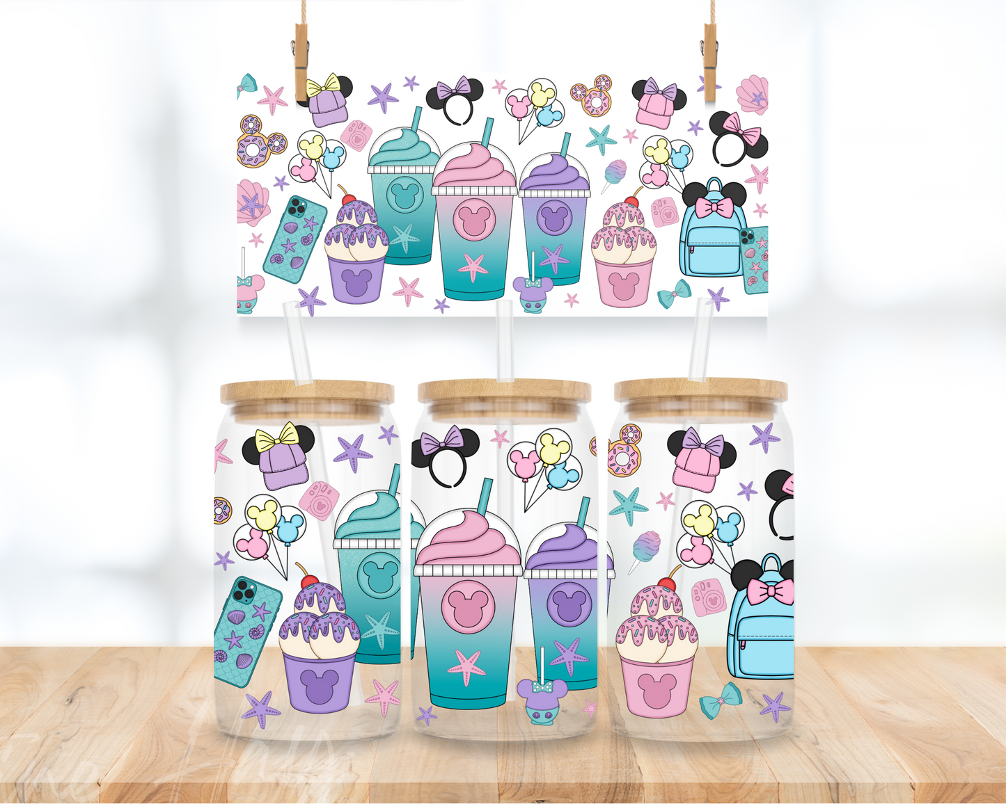 Mouse Collage - 16 oz. UV DTF Cup Wrap