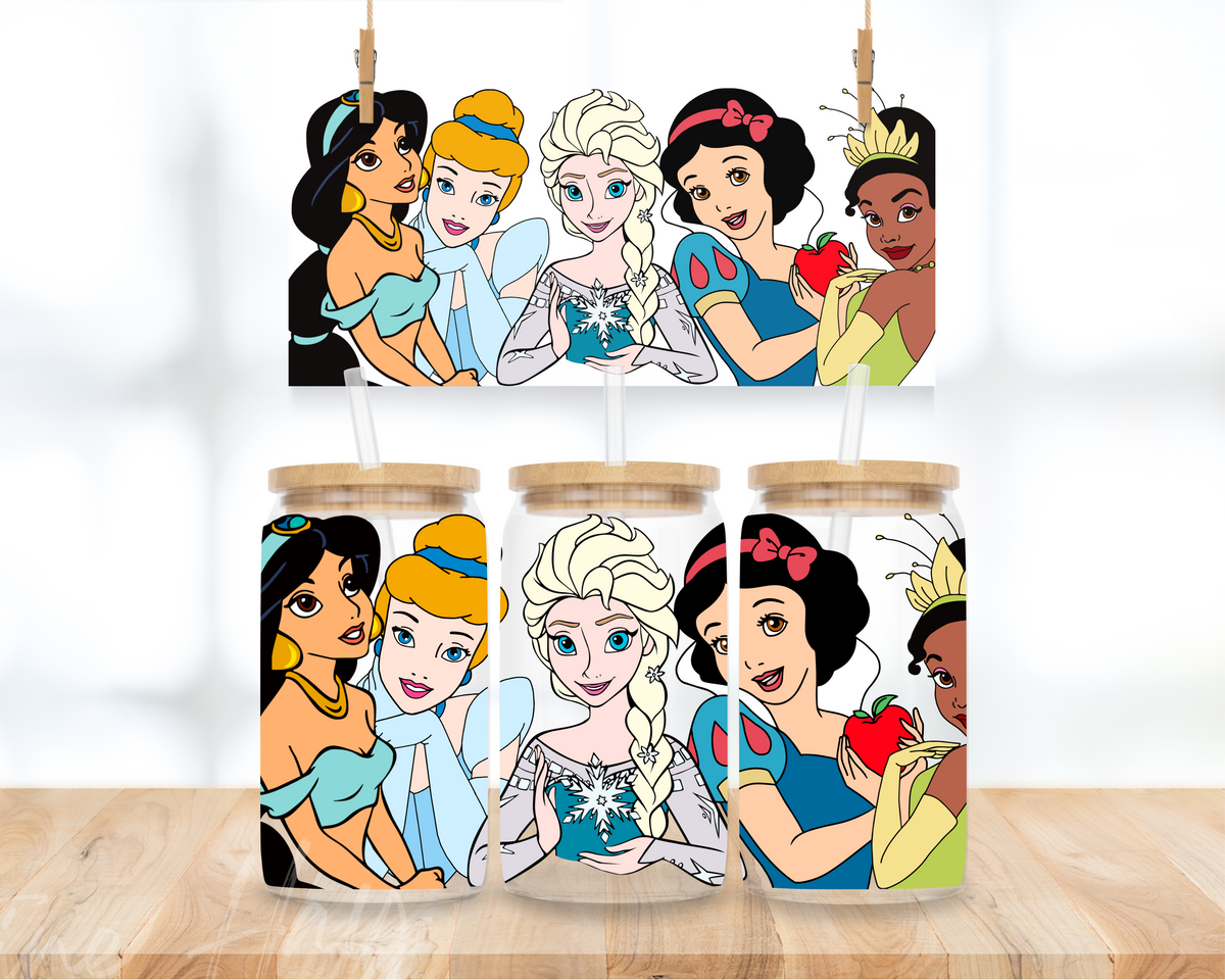 Princesses - 16 oz. UV DTF Cup Wrap