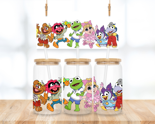 Cartoon Puppets - 16 oz. UV DTF Cup Wrap