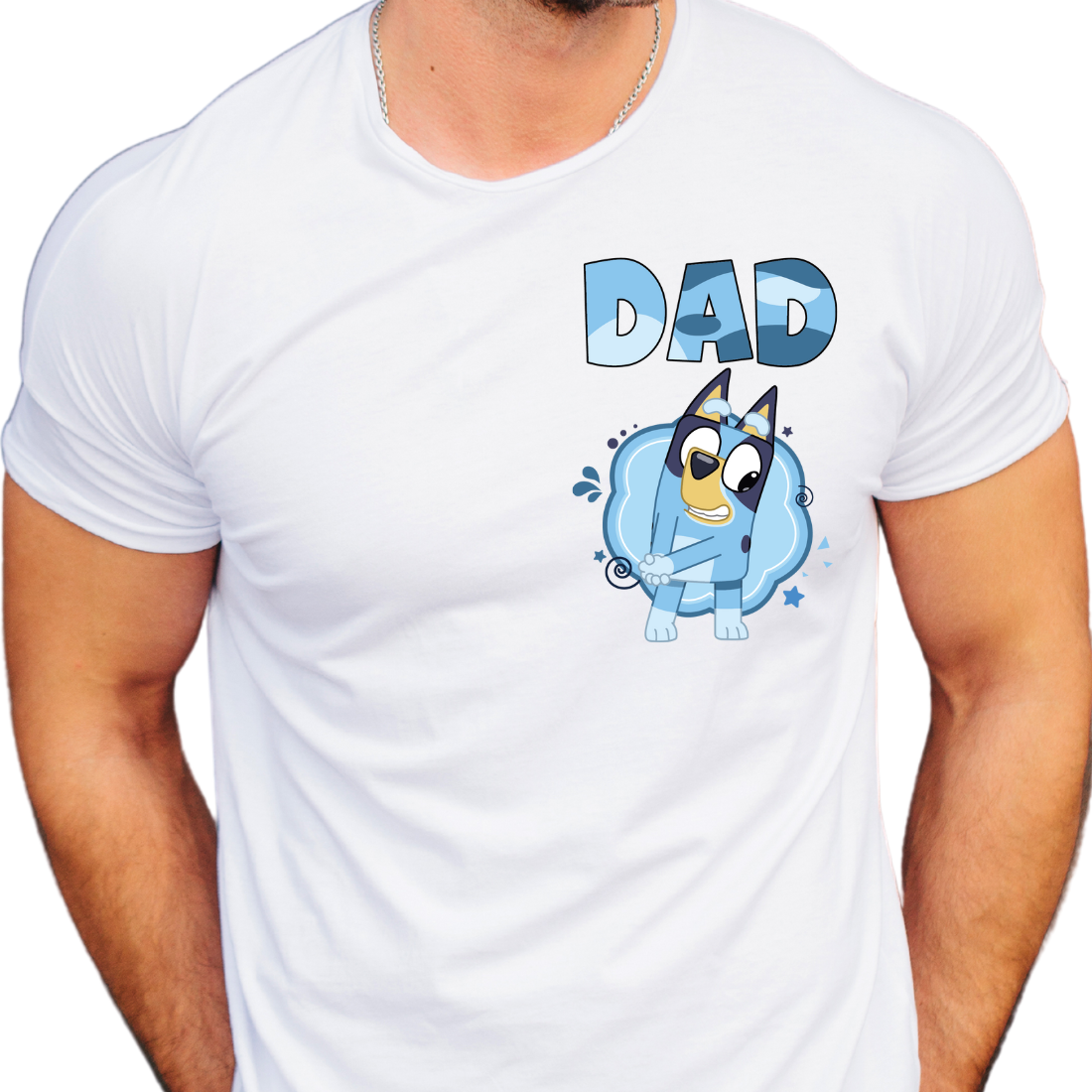 Dad / Blue Dog Pocket - Unisex T-Shirt