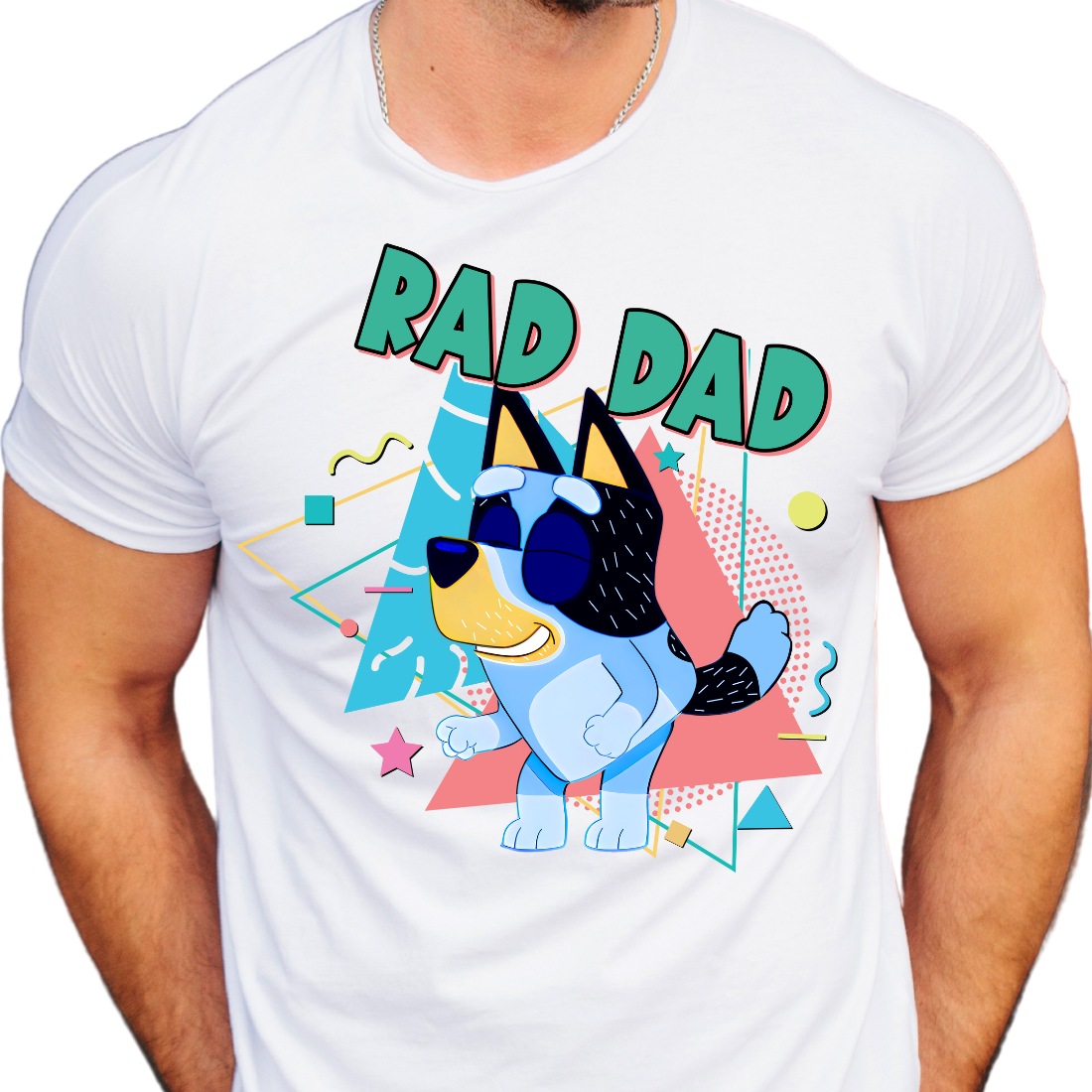 Rad Dad / Blue Dog - Unisex T-Shirt